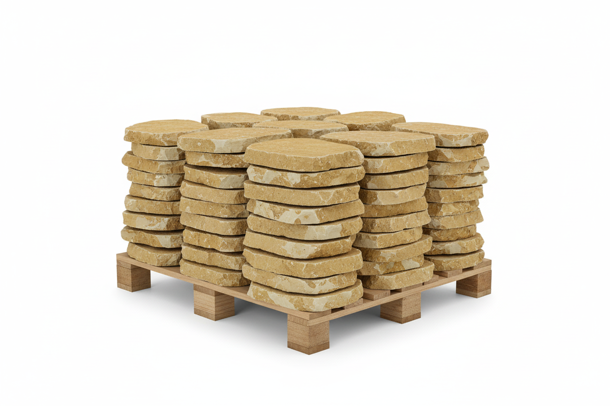 Palet de losas de piedra natural