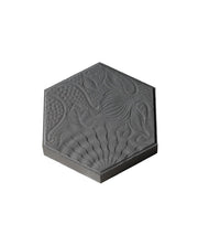 Panot Hexagonal Laguardia Relieve de hormigón, pavimento con relieve floral para aceras y patios - Vetonek