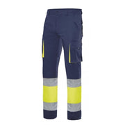 Pantalón bicolor 100% algodón de alta visibilidad Velilla 303007 - Vetonek