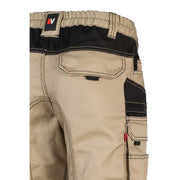 Detalle del refuerzo de rodilla del pantalón canvas bicolor Velilla 103011B - Vetonek
