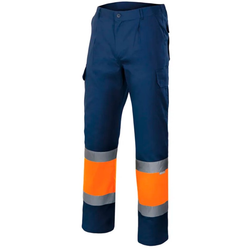 Pantalón bicolor forrado de alta visibilidad Velilla 156, combinación de color - Vetonek