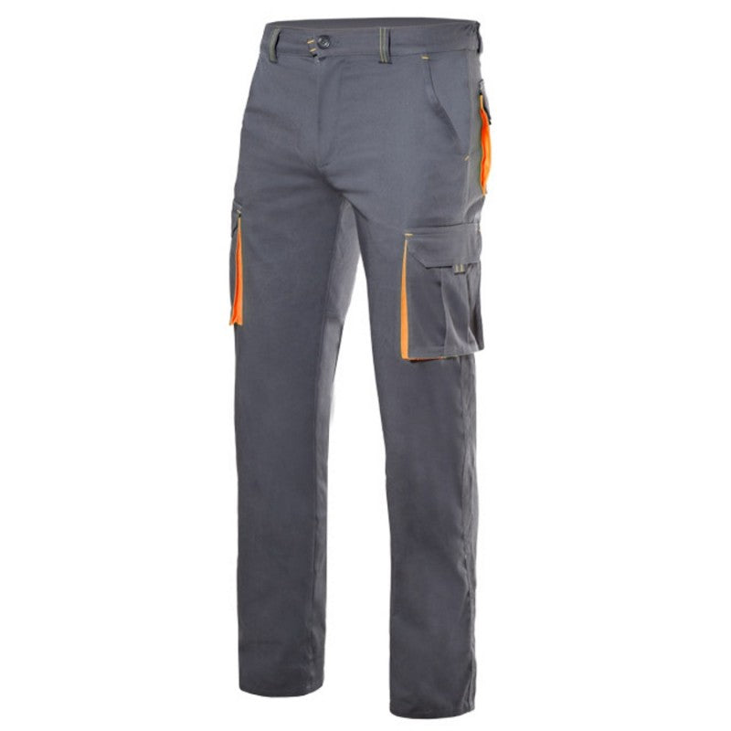 Pantalón stretch bicolor flúor Velilla 103008S detalle - Vetonek
