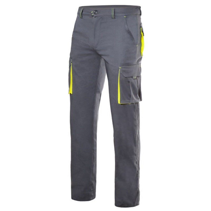 Pantalón stretch bicolor con detalles flúor Velilla 103008S - Vetonek