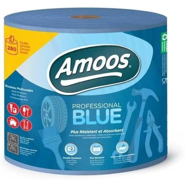 Papel de Cocina Azul Professional Blue Amoos - Súper Absorbente Vetonek