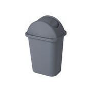Lixeira curva com tampa giratória cinza 35 litros - Higiênica e Elegante Vetonek