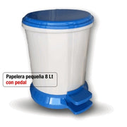 Lixeira pequena com pedal de 8 litros para banheiros - Vetonek.com Vetonek