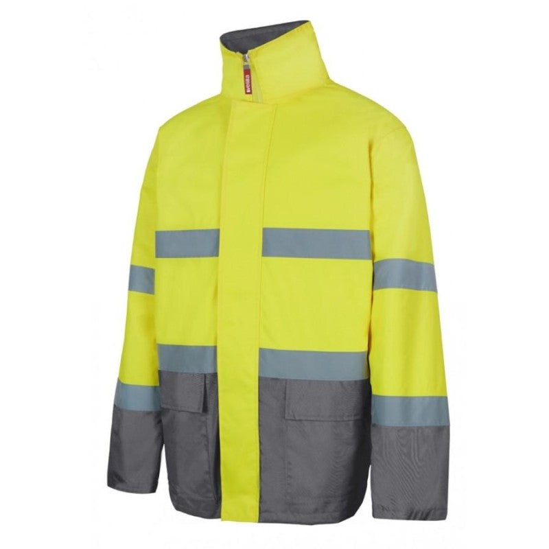 Parka bicolor de alta visibilidad Velilla 306002, combinación de color - Vetonek