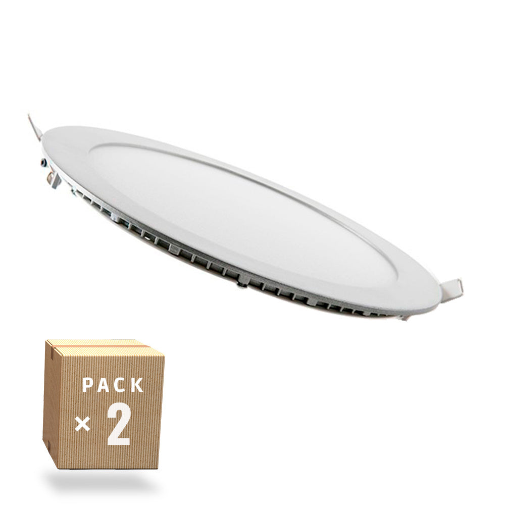 Pack de 2 Paneles LED 20W 2000Lm 6000ºK Circular — Vetonek