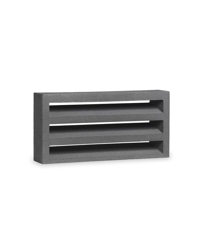 Persiana de ventilación de hormigón de lamas fijas, medida de 40 × 40 × 8 cm - Vetonek