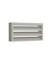 Persiana de ventilación de hormigón de lamas fijas en color gris natural - Vetonek