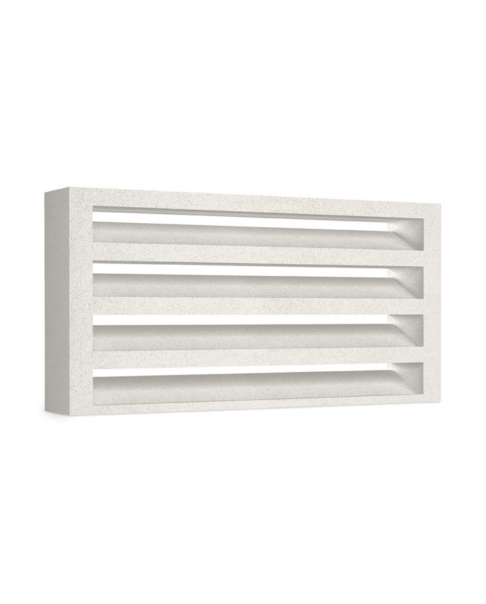 Persiana de ventilación de hormigón de lamas fijas, medida de 40 × 20 × 8 cm - Vetonek