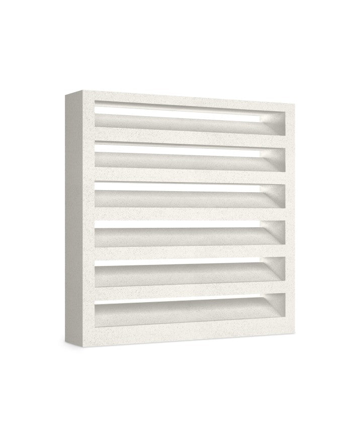 Persiana de ventilación de hormigón de lamas fijas, medida de 50 × 25 × 8 cm - Vetonek