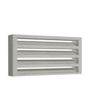 Persiana de ventilación de hormigón de lamas fijas en color blanco - Vetonek