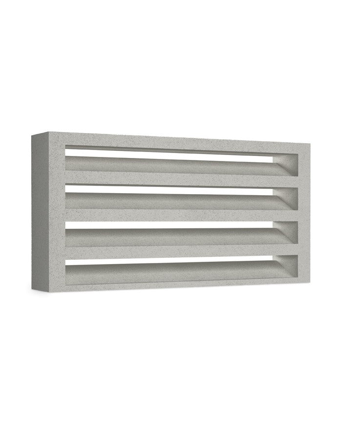 Persiana de ventilación de hormigón de lamas fijas en color blanco - Vetonek