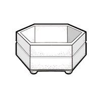 Pieza base de la Jardinera Modular Jalón