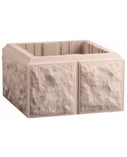 Pilar Loarre de hormigón, textura labrada de piedra para cerramientos - Vetonek