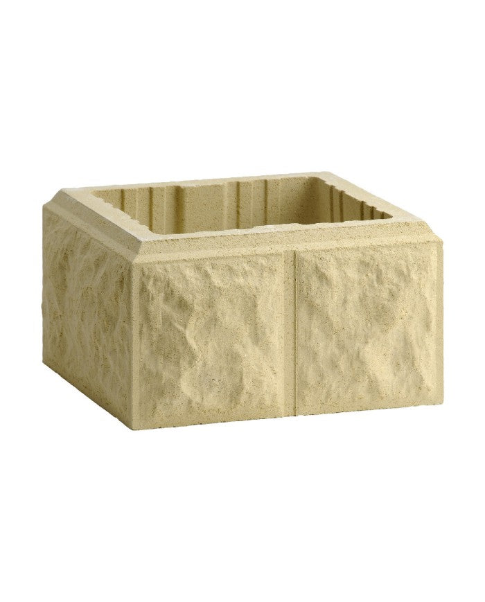 Pilar Loarre de hormigón, textura labrada de piedra para cerramientos - Vetonek
