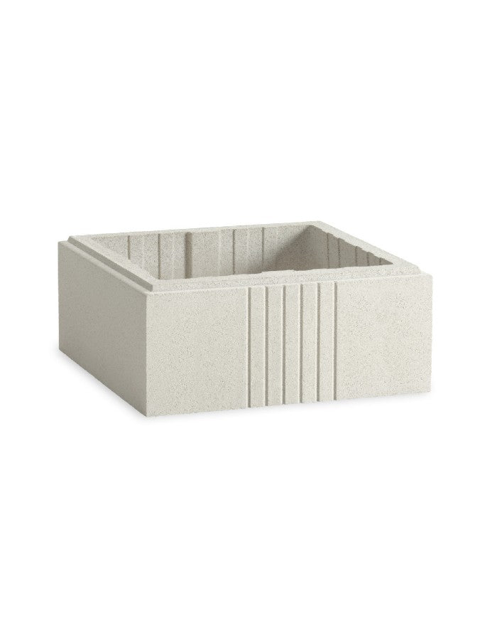 Pilar Cuéllar de hormigón, relieve estriado para construcción y jardín - Vetonek
