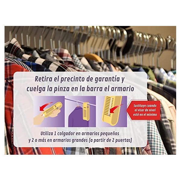Pinzas antipolillas Orion con aroma a lavanda - Pack 2 uds Vetonek