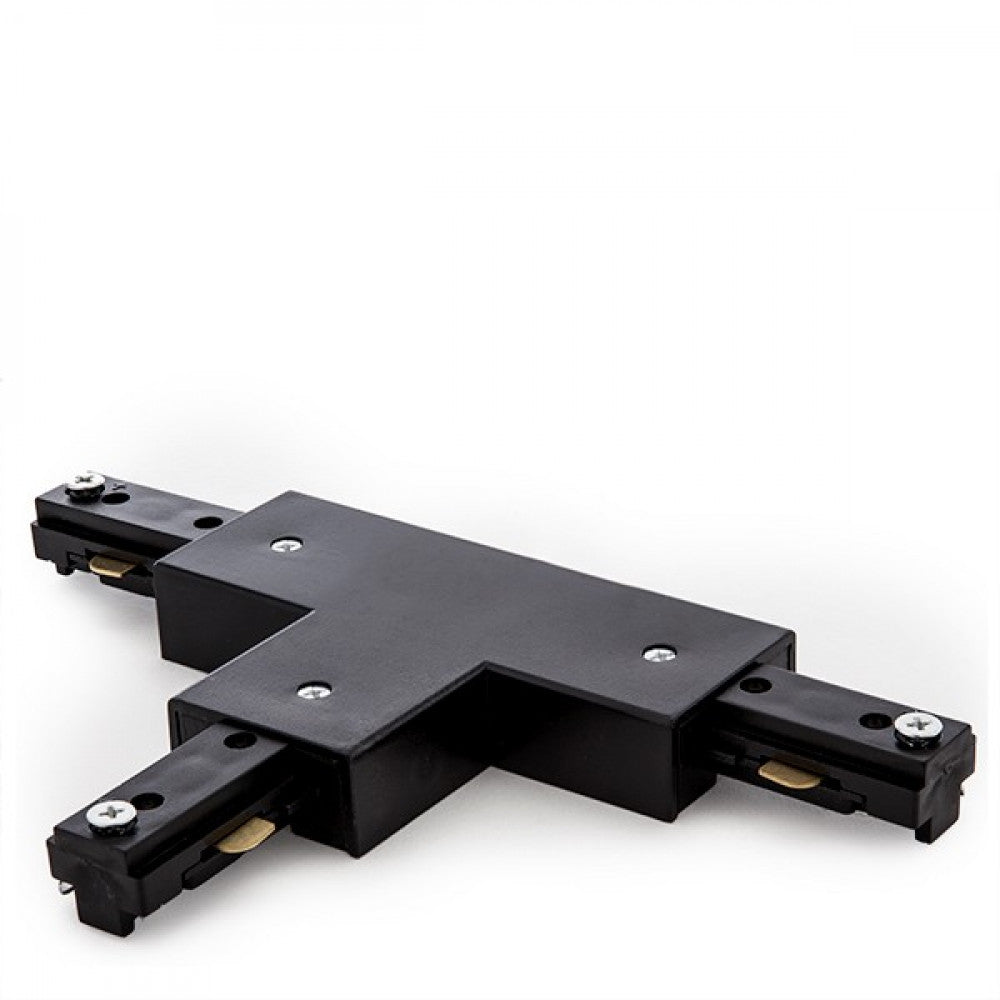 Conector T Carril Bifásico Negro — Vetonek