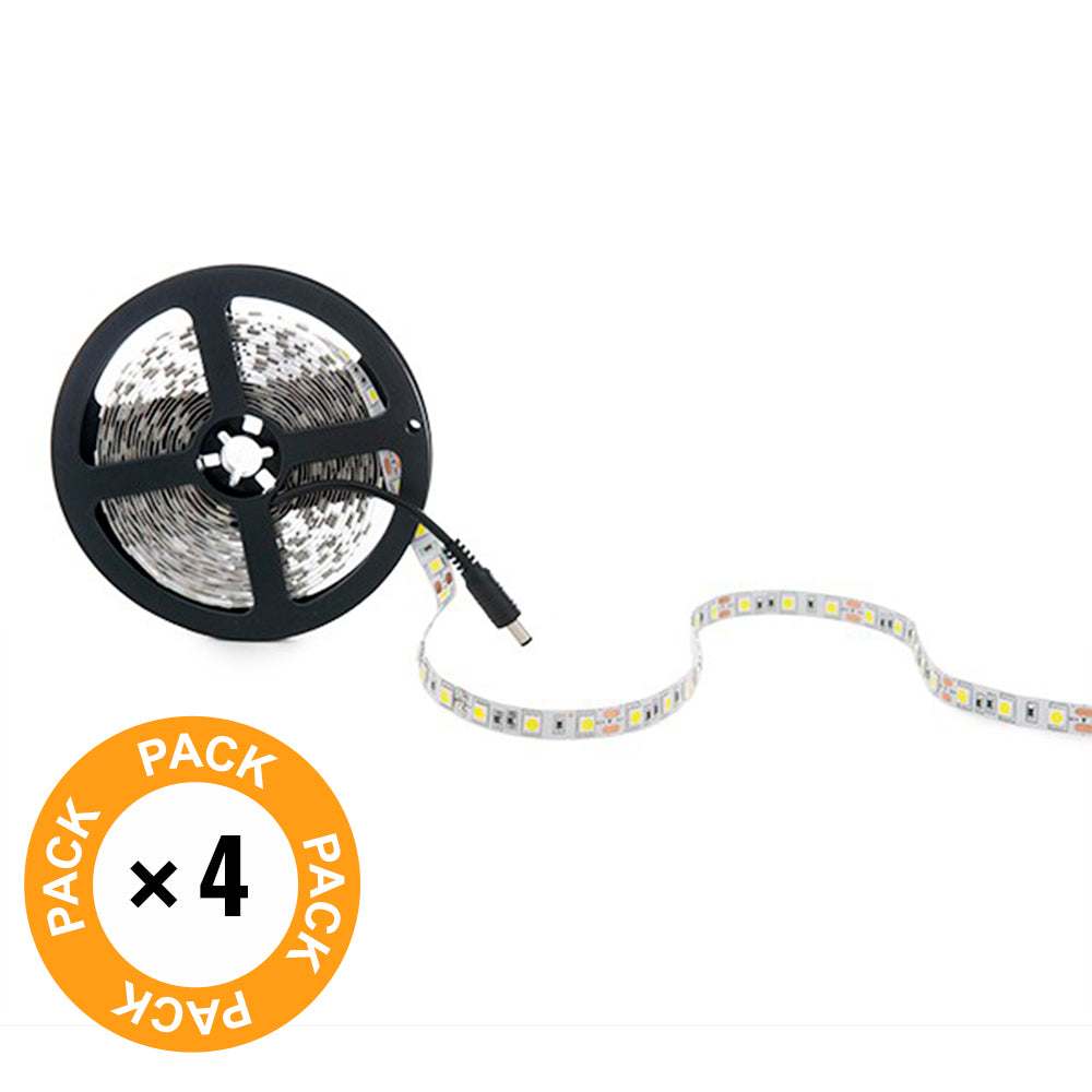 Pack 4 Tiras LED 72W 4200Lm 4200ºK 300 X SMD5050 12VDC x5M — Vetonek (2)