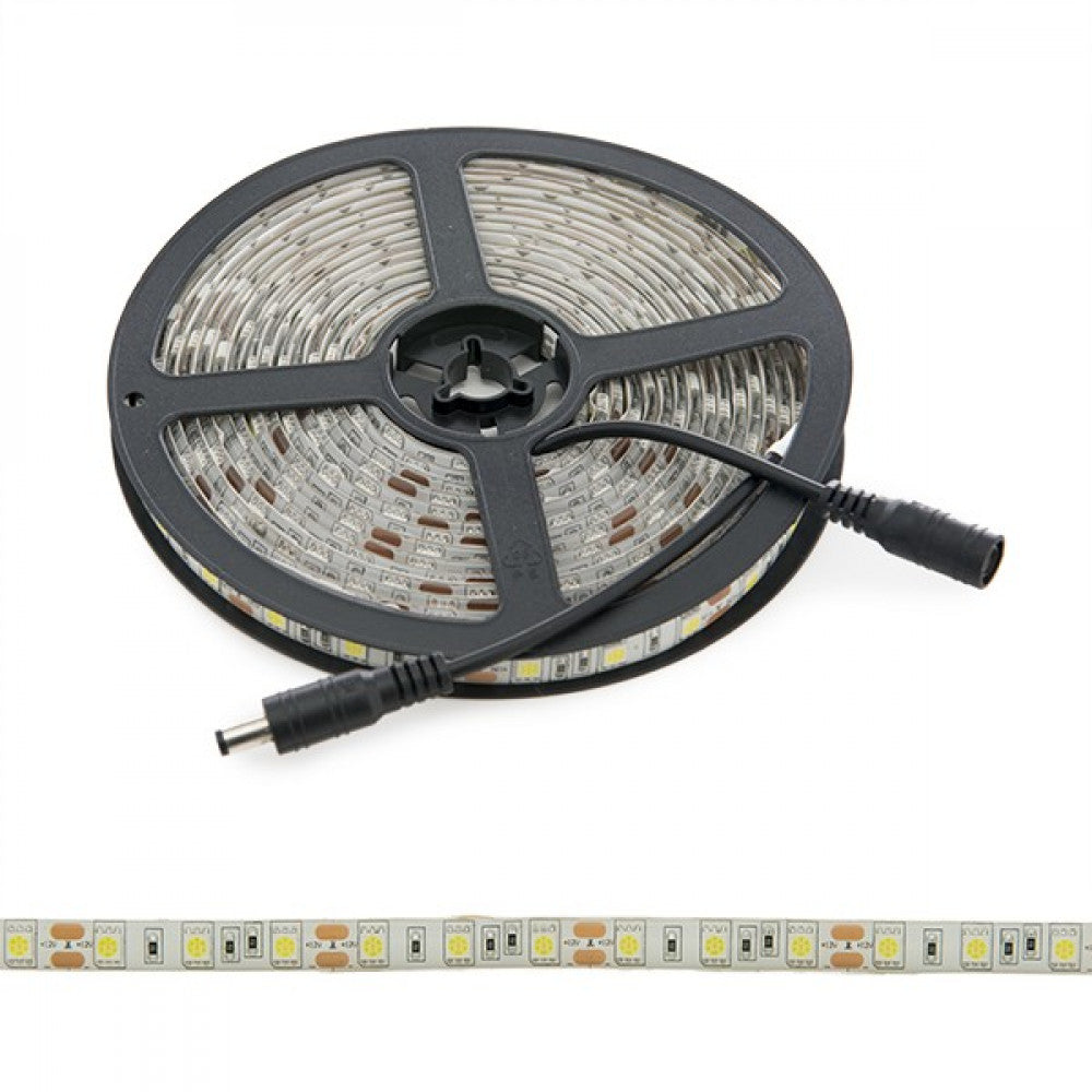 Tira de 300 LEDs 72W 4.200Lm CRI85 6000ºK SMD5050 12VDC IP65 x5M — Vetonek