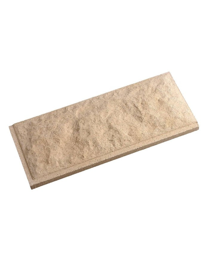 Plaqueta Labrada de hormigón en color Beige, revestimiento para muros de jardín - Vetonek