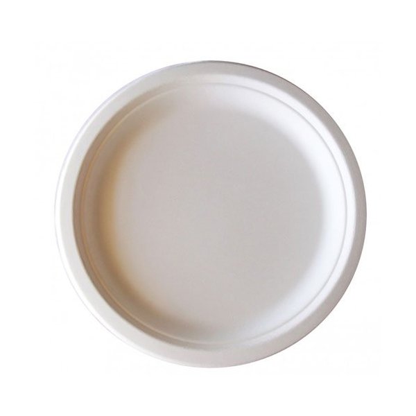 Platos desechables biodegradables redondos 22 cm - Pack 50 uds Vetonek
