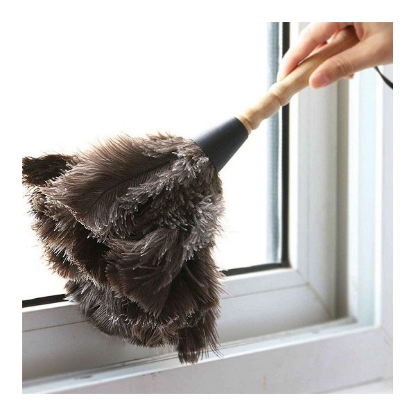 Plumero atrapapolvo pequeño de plumas de avestruz 30 cm Vetonek