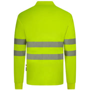 Polo de alta visibilidad manga larga reciclado GRS Velilla 305534, detalle - Vetonek