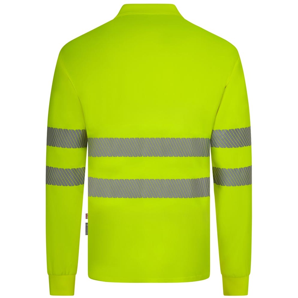 Polo de alta visibilidad manga larga reciclado GRS Velilla 305534, detalle - Vetonek