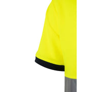 Polo bicolor de algodón de alta visibilidad manga corta Velilla 305513, combinación de color - Vetonek