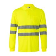 Polo de algodón de alta visibilidad manga larga clase 2 Velilla 305514 - Vetonek