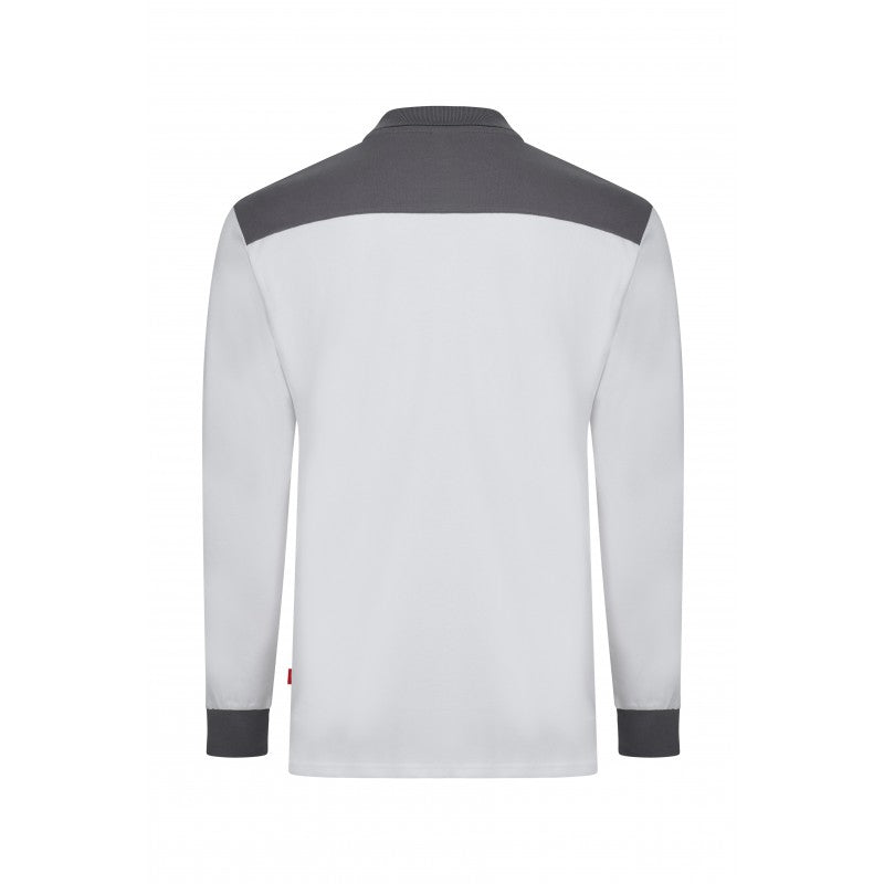 Polo stretch bicolor manga larga Velilla 105529S vista trasera - Vetonek