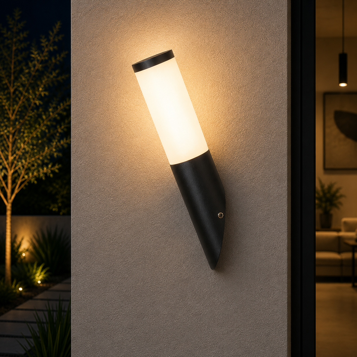 Aplique LED Exterior RABALUX "Torche noire" 1xE27 IP44 — Vetonek