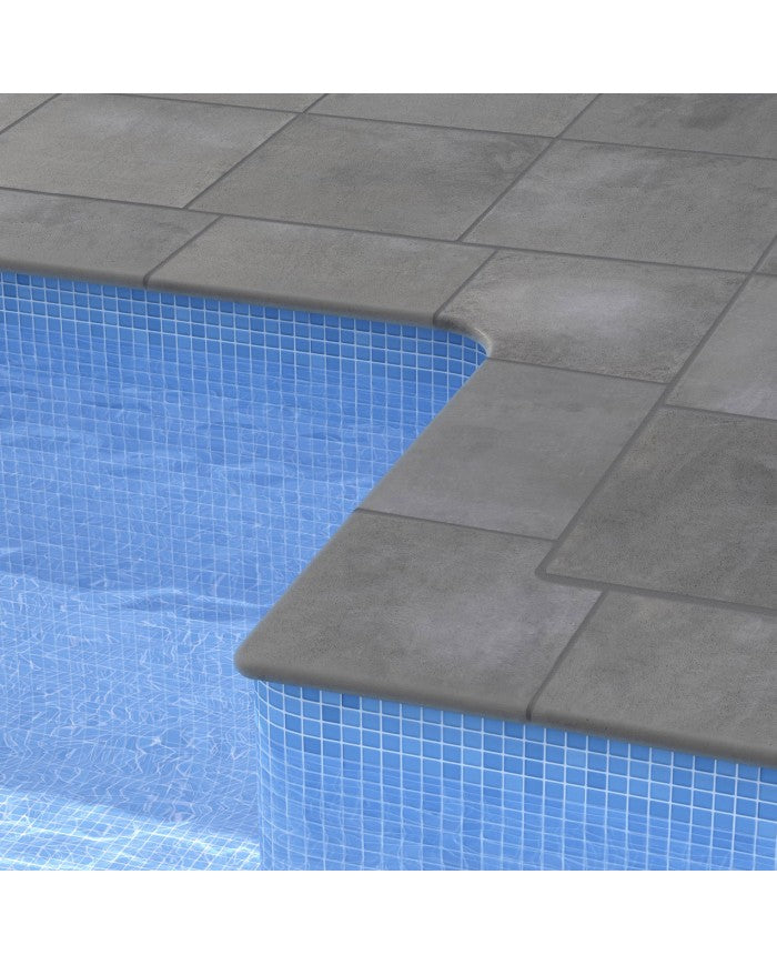 Remate de piscina Jávea de hormigón, piezas para escalera de baño romano - Vetonek