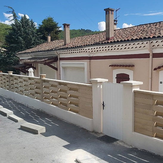 Remate de columna Bastida de hormigón, colocado sobre columna multiángulo - Vetonek