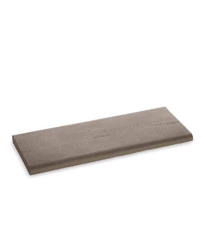 Remate de piscina Formentor de hormigón, coronación con veta de madera - Vetonek