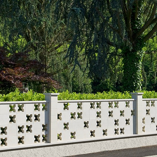 Remate guía de hormigón para celosía, muro decorativo terminado en jardín - Vetonek