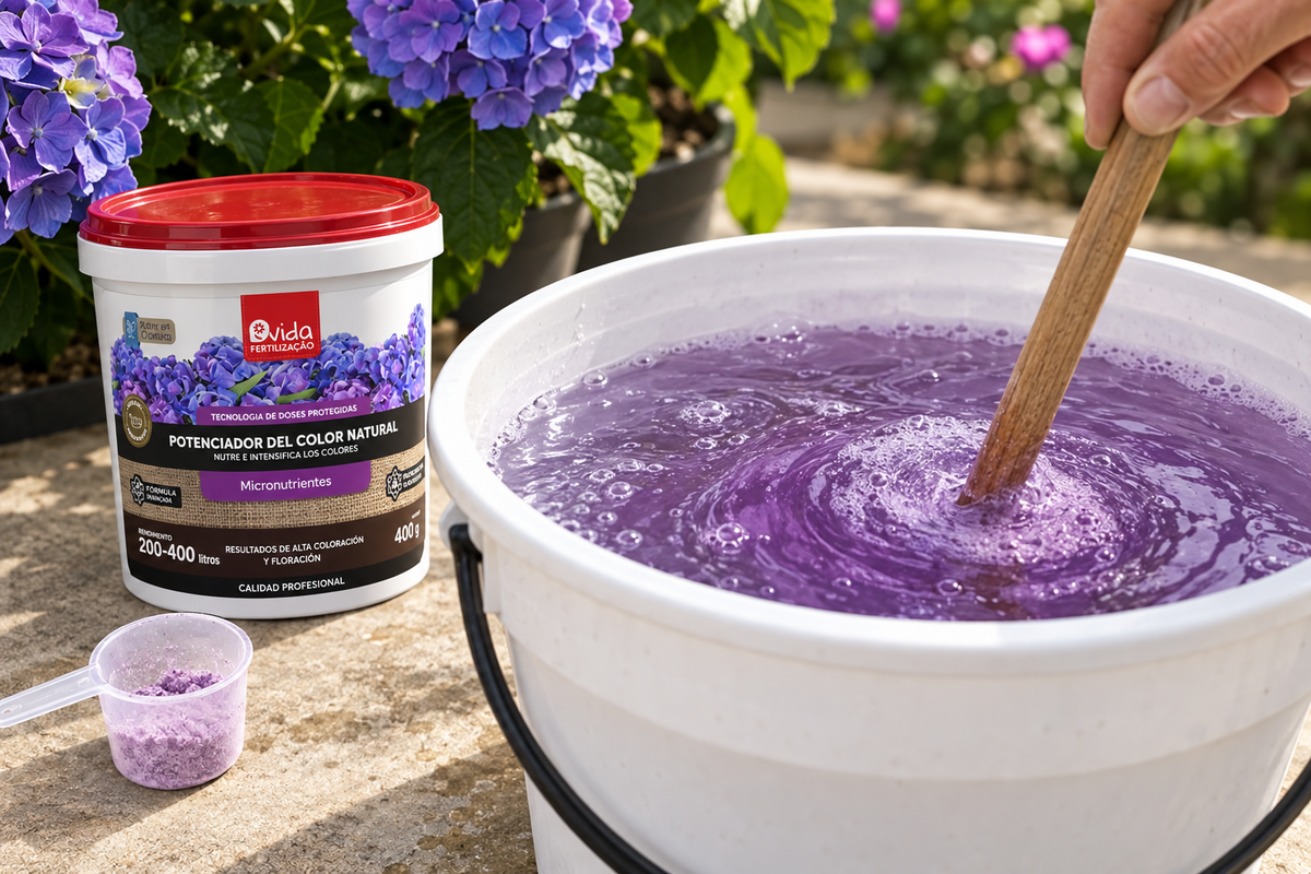 Potenciador del color natural 400 g · hortensias y plantas de flor