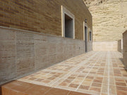 Detalle de la textura arenada del Revestimiento Murchante