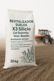 Revitalizador Suelos X3 Silicio | Cal Dolomita + Yeso + Basalto Vetonek piedra jardin