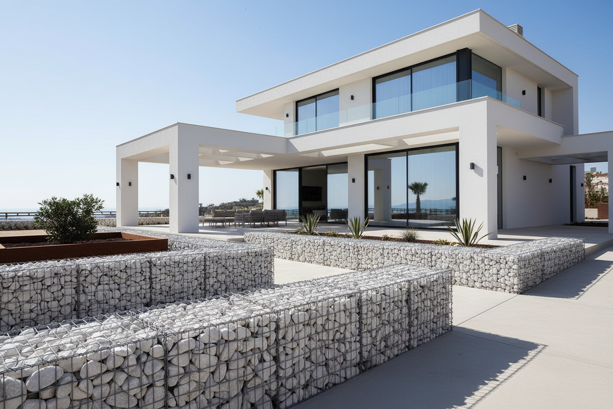 Piedra Blanca Premium Gaviones - Vetonek