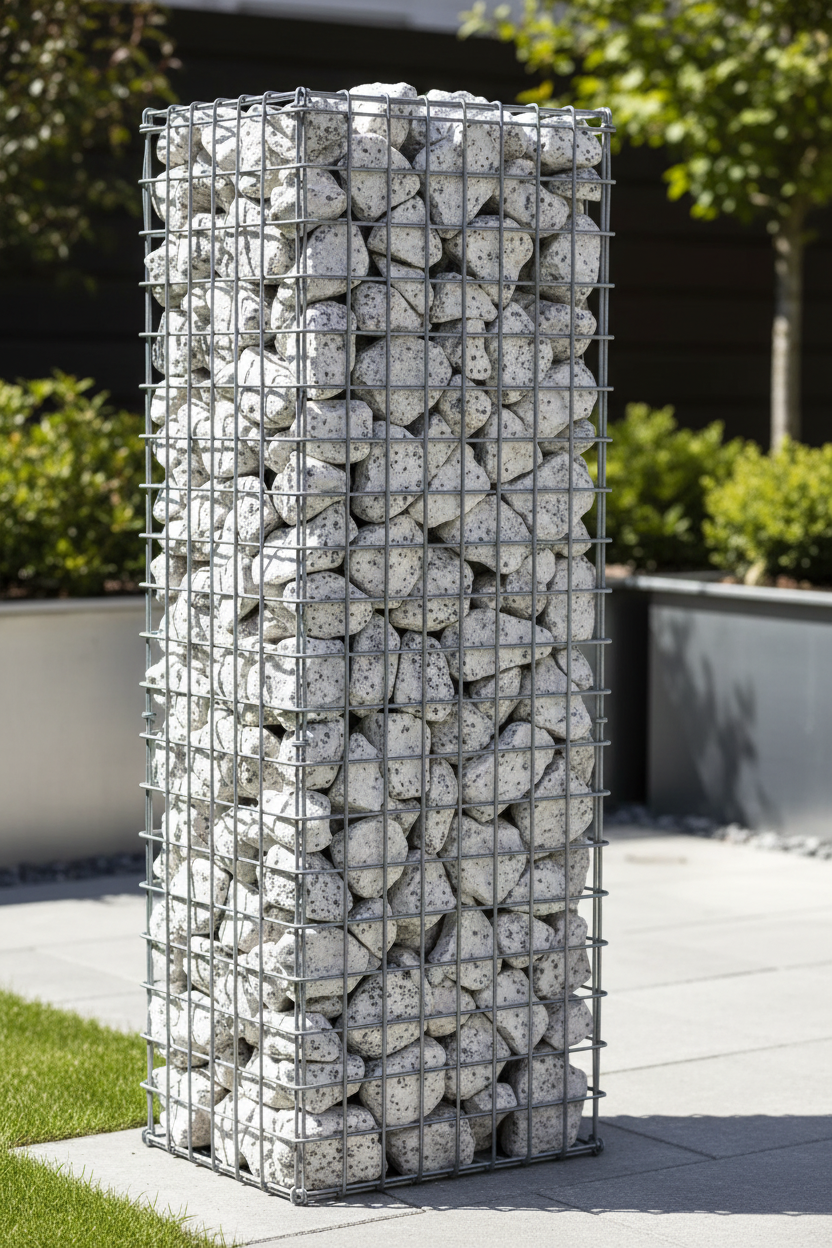 Roca Granito blanco Gaviones - Vetonek