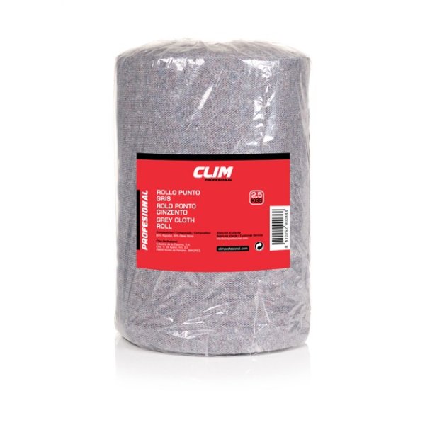 Rollo de bayeta tubular de punto gris - 3kg Vetonek