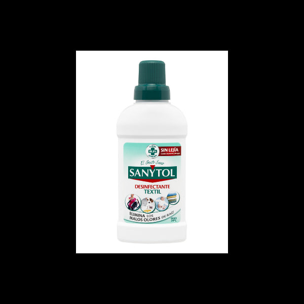 SANYTOL Desinfectante textil sin lejía - Elimina olores (500 ml) Vetonek
