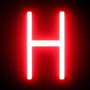 Letra LED Neon H Ancho 97mm Alto 161mm Fondo 38mm — Vetonek (2)