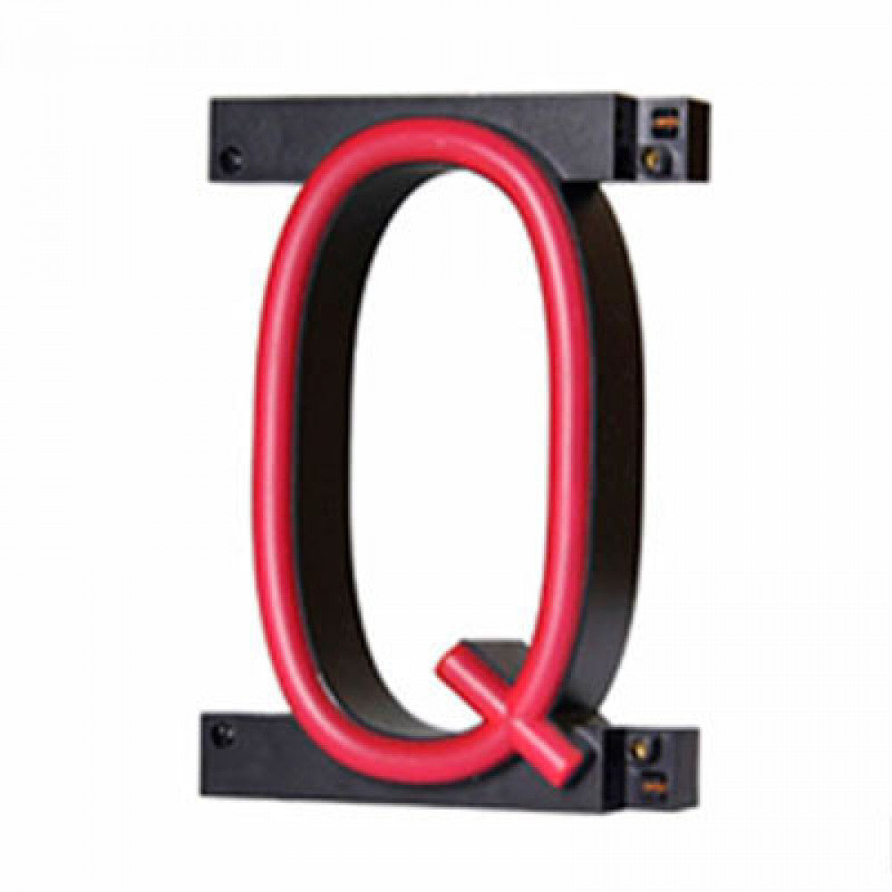 Letra LED Neon Q Ancho 100mm Alto 161mm Fondo 38mm — Vetonek