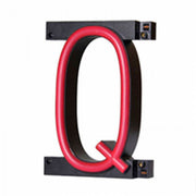 Letra LED Neon Q Ancho 100mm Alto 161mm Fondo 38mm — Vetonek