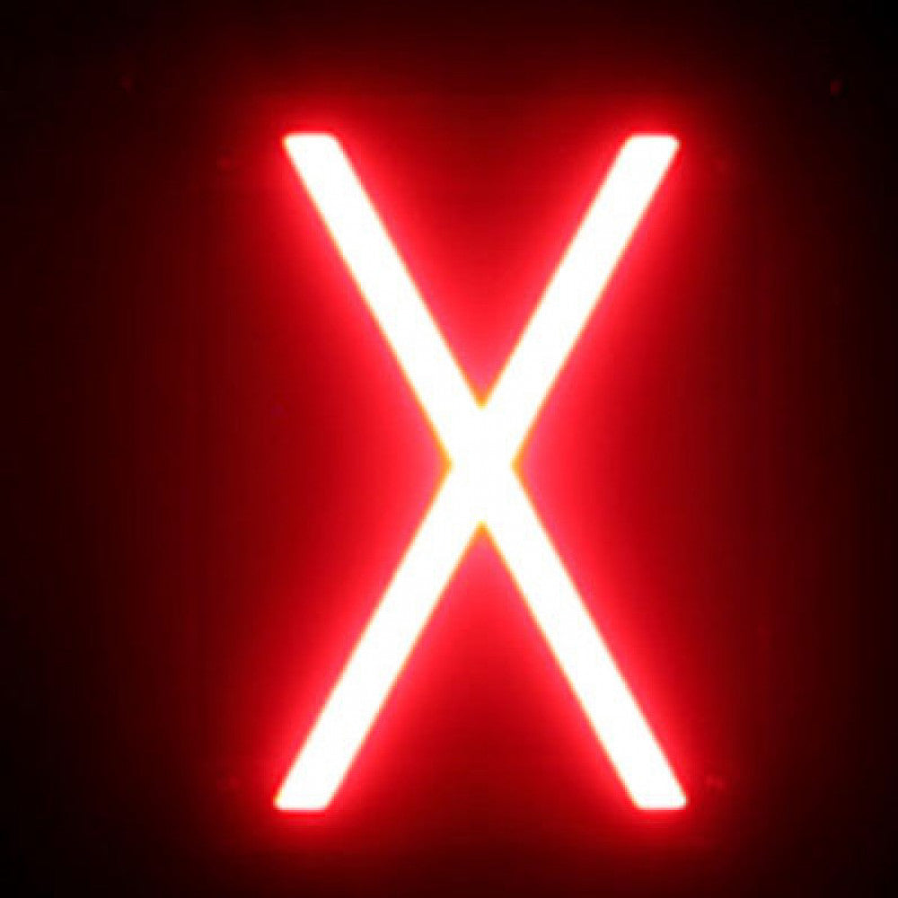 Letra LED Neon X Ancho 105mm Alto 161mm Fondo 38mm — Vetonek (2)